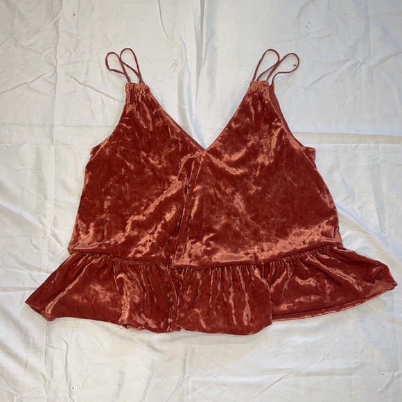 Rose Gold Velvet Top - Picture 2 of 2